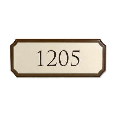 China Factory direct indoor and outdoor supply cheap price custom brass hotel room door number signs for sale