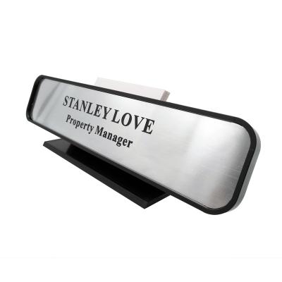 China Change Your Signs Anytime Information ABS Desktop Nameplates Holder Custom , Desktop Business Name Cards Holders for sale