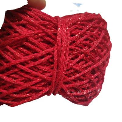 China Anti-pilling cotton hollow yarn with gold raw wool cotton yarn doll snap light crochet yarn knitting light for sale