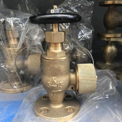 China Marine JIS Marine Valve F7334B Marine Angle Fire Hose Valve 10K 5K for sale