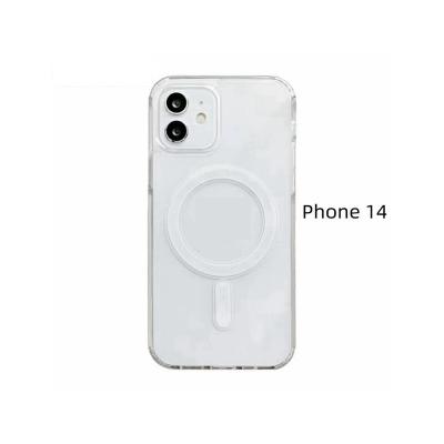 China High Quality Shockproof Magnetic Clear Phone Case For iPhone 14 Charging Protective Phone for sale