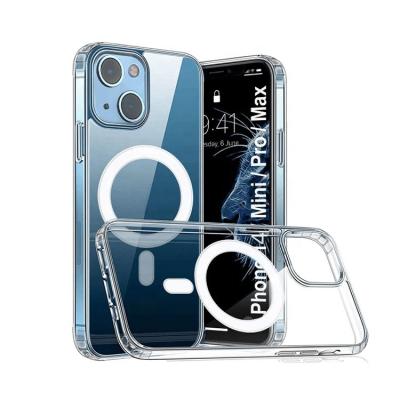 China Factory Price Shockproof Shockproof Magnetic Clear Case For iPhone 14 Pro Max Transparent Mobile Phone Case Cover Wholesale for sale