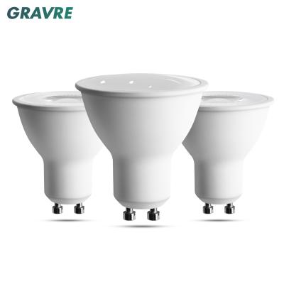 China Spot Light Fixture AC220V 5W 6W Minimalist Commercial Warm White Lens GU10 LED Bulb Light for sale