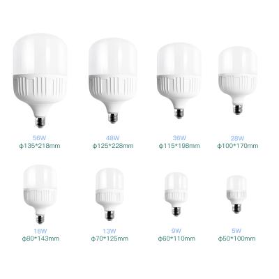 China Best Selling High Power 5W 9W 13W 18W 28W 36W 48W 56W T Bulb E27 B22 AC220V LED Bulb Light Home Residential Lamp for sale