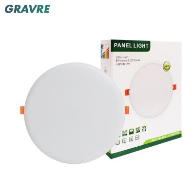 China Modern ceiling round recessed cold white lightweight frameless IC driver AC220V 18W 24W 36W recessed led panel light for sale