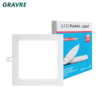 China Modern Modern Office Ceiling Light 12W 15W 18W White Light Recessed Led Panel Lamp for sale