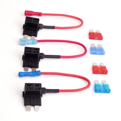 China Japanese Standard Mini Low-profile Pigtail Add-a-Circuit Micro Blade Car Auto Fuse Holder Fuse Tap for sale