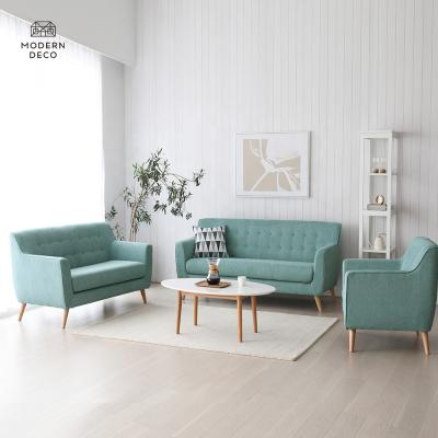 China Adorned fabric sofa set classic Nordic European style living room furniture living room couch new modern sofa 3 1 for sale