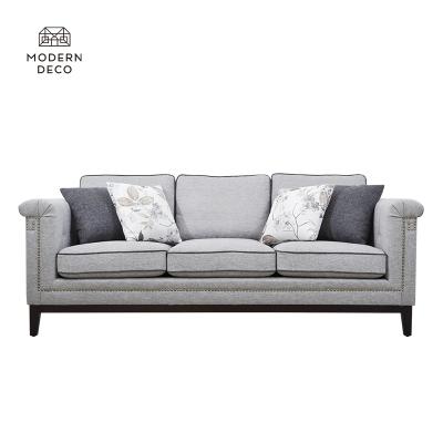 China Other Fabric Sofa Couch Soffa 3 Person Modern Gray Sofa Modern Living Room Sofa Furniture for sale