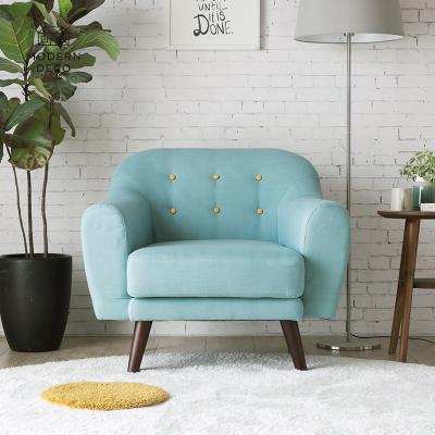 China Velvet Armchair Single Seat Sofa Chair Single Seat Hotel Bedroom Pholstery Fabric Armchair Furniture Modern Mint Green for sale