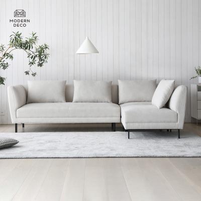 China japandi style big modern cream beige living room furniture sofa set fabric sofa set modular sectional couch convertible sofa long for sale