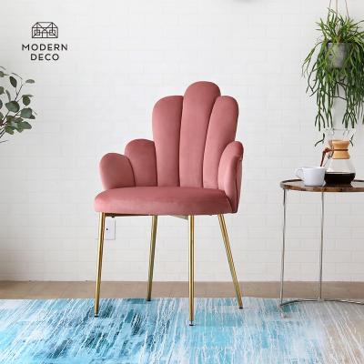 China Velvet Armchair Accent Fabric Leisure Velvet Chairs with Gold Legs Navy Blue Gray Green Pink Black Red for Living Room Dining Room for sale