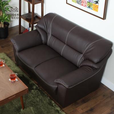 China Modern Black Brown White Sofa Couch En Sofa Faux PU Metal Leg Couch 3 Seater Home Office Living Room Leather Furniture 3 Seater Best for sale