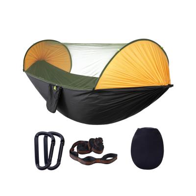 China Factory supply traditional outdoor portable parachute nylon outdoor military hammock with mosquito net camping for sale