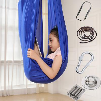 China Newest Design Big Yoga Hammock Gold Modern Aerial Yoga Hammock Hanging Chair for sale