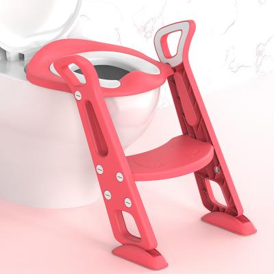 China Cheapest Train Baby Toilet Ladder Toddler Potty Ladder Potty Training With Step Stool Toilet Seat Potty Trainer Safety Baby Ladder Potty Chair for sale