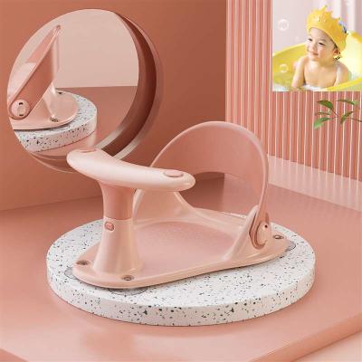 China 2022 Wholesale Plastic+TPR Baby Bathing Set Children's Bathtub Chair Child Shampoo Hat Baby Shower Seat Set for sale