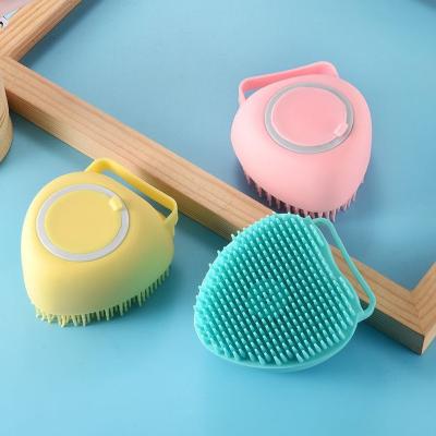 China EXFOLIATE multifunctional solid color silicone brush comes with shower gel shampoo for sale