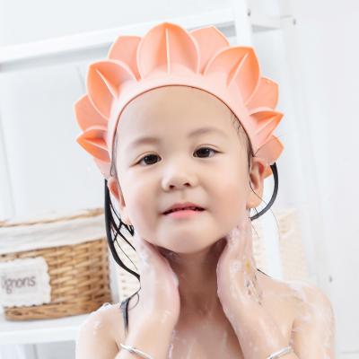 China Wash Hair China Supplier Sunflower Shape Baby Shower Hat Babies Bathing Hat Shampoo Cap For Kids Children Shampoo Hair Cap for sale