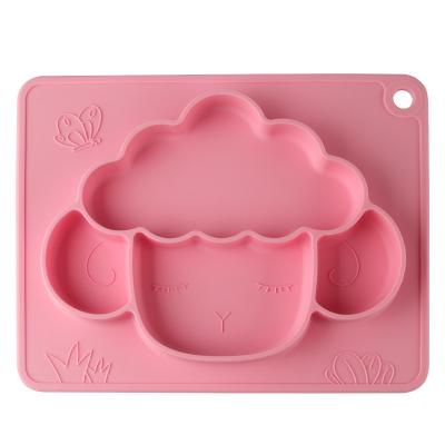 China Creative Silicone Children's Cartoon Dish Baby BPA Free Silicone Subfood Dish With Suction Cup for sale