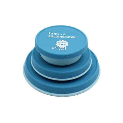 China Wholesale BPA Free Outdoor Portable Foldable Suspension Round Shape Silicone Bowl Set for sale