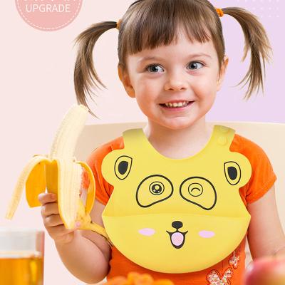 China Baby Eating New Improved Baby Silicone Mouth Pouch Neck Anti-tightening Bib for sale