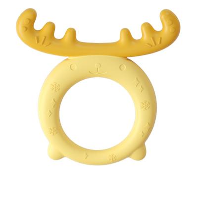 China BPA Free Meng Supplier New Interest Can Be Boiled Pasteurized Elk Silicone Baby Teether for sale