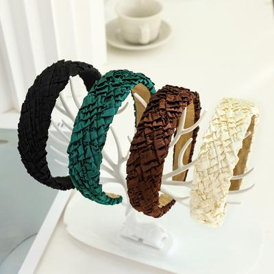 China Super Fairy Fashion Solid Color Cloth Hair Band Hair Flips Temperament Hair Bundle for sale