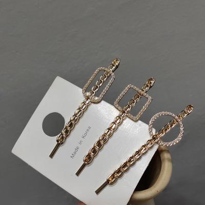 China Popular Hair Accessories Women Clips To Alloy Hair Clip Gold Geometric Hair Clips Hair Clips For Women Pearl for sale