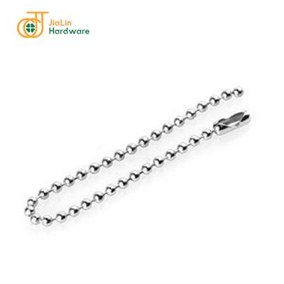 China High Quality Clothing Decoration Iron Bead Chain 2.4mm Metal Silver Ball Chain For Label Pendant Necklace for sale