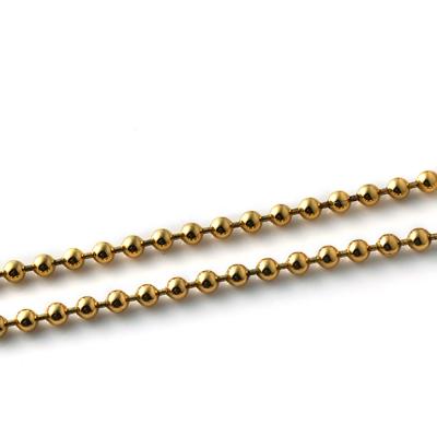 China Big quality 4.5mm cheap casual/sporty ball chain gold metal ball bead chain for sale