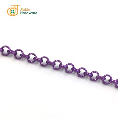 China CLASSIC Special Purple Color Necklace Chain O Link Design Chain For Jewelry Making Accessory for sale