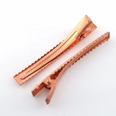 China Best Selling Metal Women Hair Accessories 8cm Metal Alligator Hair Clips with Prongs, Single Prong Hair Clip for sale