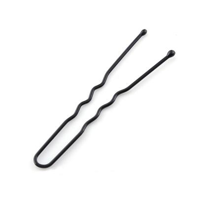 China Hot Sale U Shape 50mm Simple Black Hair Pins Iron Hair Clips Accessories for sale