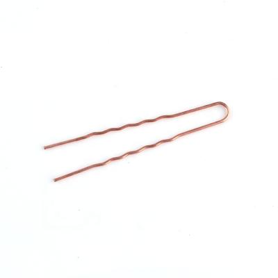 China Red Iron Girl Metal Wavy Hairpin Bobby Clip Hair Salon Grip Hairpins With U Shaped for sale