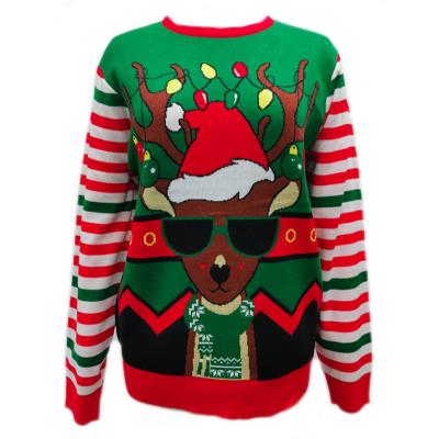 China 2023 Custom Christmas Anti-wrinkle 2023 Ugly Holiday Knitted Crewneck Long Sleeve Unisex Christmas Sweater for sale