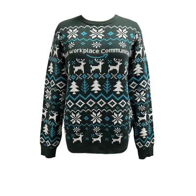 China Custom Round Sleeve Christmas Anti-Wrinkle OEM Christmas Sweater Ugly Sweater Jumper Acrylic Fabric Soft Long Long Sleeve Sweater For Unisex for sale