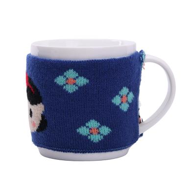 China Acrylic Yarn Christmas Mug Cover Cups Coffee Sweater Coffee Knitting Sleeve Making Machine for sale