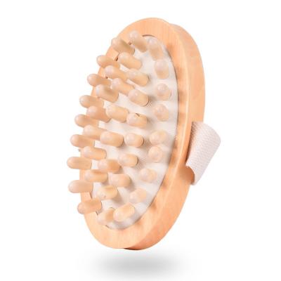 China All Natural Lotus Wood Air Cushion Bath Body Massager Bamboo Head Brush for sale