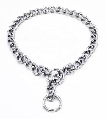 China Viable Pet Accessory Kingtale Dog Choke Chain Collar Steel Pet Training Chain Collar for sale