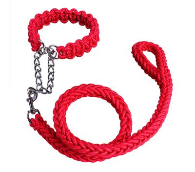 China Kingtale Braided Training Rope Martingale Dog Collar Leash Viable Walking Set for sale