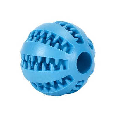 China Kingtale Viable Odorless Play Happy Interactive Tooth Cleaner Trea Chew Toy Ball With For Dogs for sale