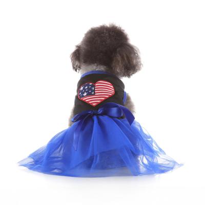 China Cute Viable Kingtale Princess Dog Clothes Puppy Skirt Clothes Mesh Skirt Summer Pet Clothes for sale