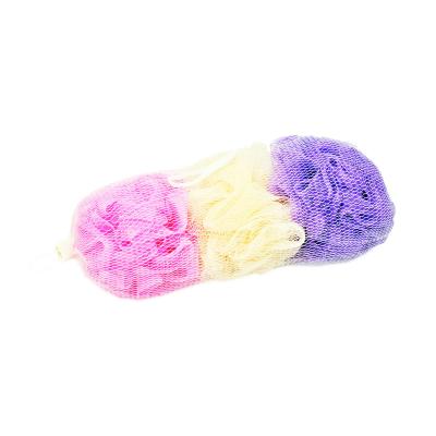 China EXFOLIATING Soft Mesh Ball Baby Bath Sponge 3Pcs In Net Bag Hot Sale Shower Bath Brushes Bath Rubbing Sponge Exfoliate for sale