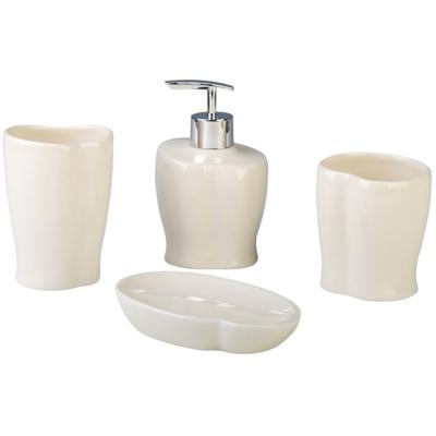 China Wholesale Modern Viable Design Luxury Hotel Toothbrush Holder Gold Decor Marble Home Ceramic Bathroom Accessory Set for sale