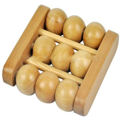 China Wooden Foot Roller Foot Massager 9 Ball Wooden Relaxation Body Massage Relax Feet for sale