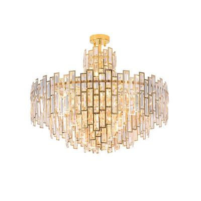 China Luxury Customizable Pendant Light Made Of Luxury Dining Room Bedroom Stainless Steel Living Room Crystal Chandelier for sale