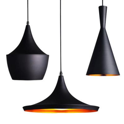 China Matte Black Pendant Lamp Decorative Modern Nordic Industrial Loft Dining Room Pendant Lights Aluminum e27 for sale