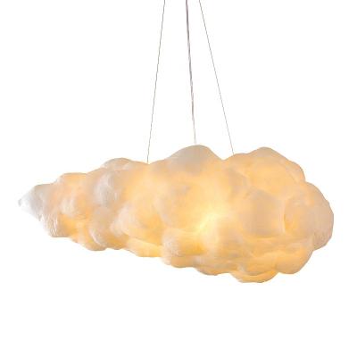 China HITECDAD Modern Creative Floating Clouds Shape Chandeliers Bar LED Decorative Cotton Pendant Lamp for sale