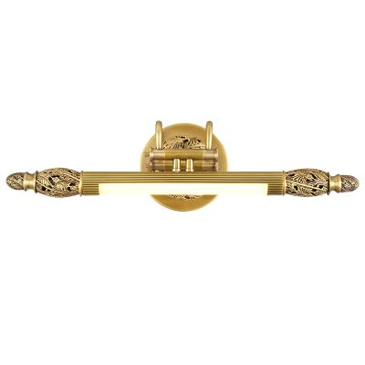 China Traditional European style wall bracket light living room villas hotel using copperhigh quality led bathroom brass material wall lamp for sale